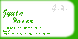 gyula moser business card